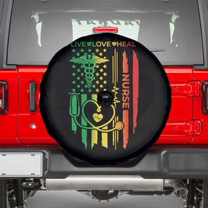 Black Nurse Spare Tire Cover American Flag Proud Afro African Women Melanin Pride TS10 Black Print Your Wear