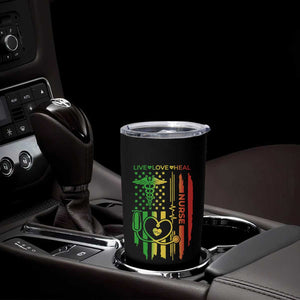 Black Nurse Tumbler Cup American Flag Proud Afro African Women Melanin Pride TS10 Print Your Wear