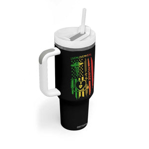 Black Nurse Tumbler With Handle American Flag Proud Afro African Women Melanin Pride TS10 Print Your Wear