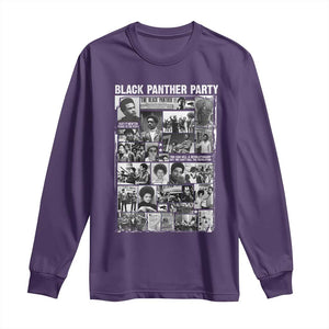 Black Panther Party Collage Long Sleeve Shirt Revolutionary Tribute to Huey P. Newton Movement Legacy TS02 Purple Print Your Wear