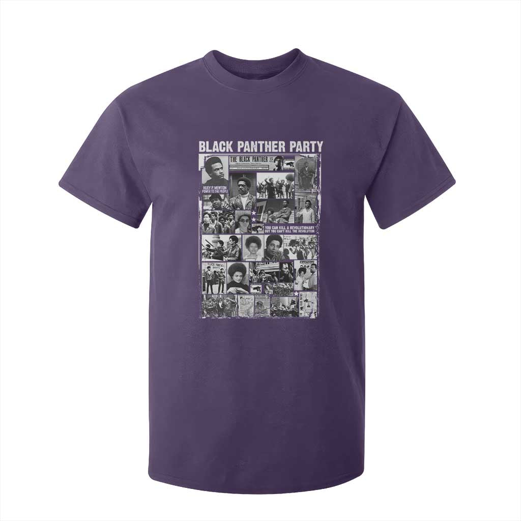 Black Panther Party Collage T Shirt For Kid Revolutionary Tribute to Huey P. Newton Movement Legacy TS02 Purple Print Your Wear