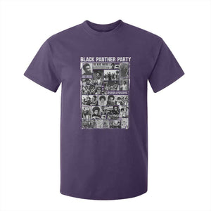 Black Panther Party Collage T Shirt For Kid Revolutionary Tribute to Huey P. Newton Movement Legacy TS02 Purple Print Your Wear