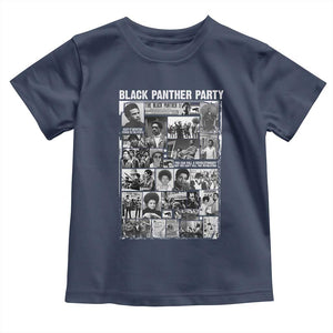 Black Panther Party Collage Toddler T Shirt Revolutionary Tribute to Huey P. Newton Movement Legacy TS02 Navy Print Your Wear