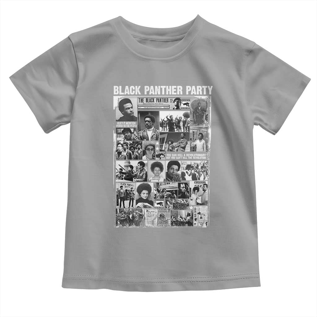 Black Panther Party Collage Toddler T Shirt Revolutionary Tribute to Huey P. Newton Movement Legacy TS02 Sport Gray Print Your Wear