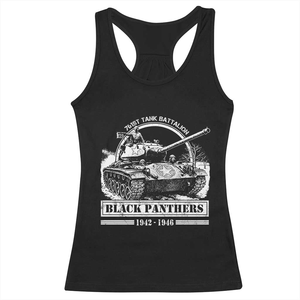Black Panthers 761st Tank Battalion Racerback Tank Top WW2 Heroes Black History Month TS11 Black Print Your Wear