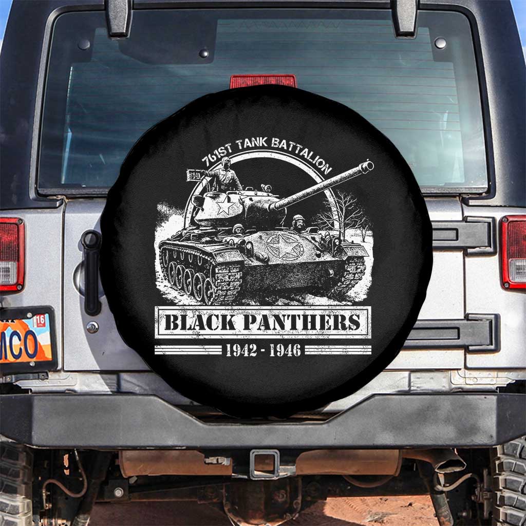 Black Panthers 761st Tank Battalion Spare Tire Cover WW2 Heroes Black History Month TS11 No hole Black Print Your Wear