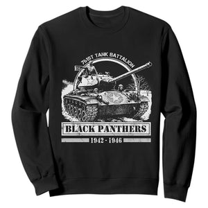 Black Panthers 761st Tank Battalion Sweatshirt WW2 Heroes Black History Month TS11 Black Print Your Wear