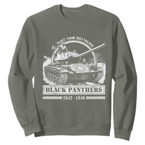 Black Panthers 761st Tank Battalion Sweatshirt WW2 Heroes Black History Month TS11 Military Green Print Your Wear