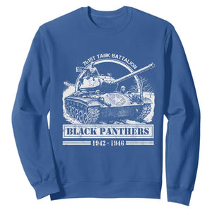 Black Panthers 761st Tank Battalion Sweatshirt WW2 Heroes Black History Month TS11 Royal Blue Print Your Wear
