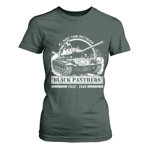 Black Panthers 761st Tank Battalion T Shirt For Women WW2 Heroes Black History Month TS11 Dark Forest Green Print Your Wear