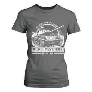 Black Panthers 761st Tank Battalion T Shirt For Women WW2 Heroes Black History Month TS11 Dark Heather Print Your Wear