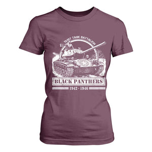 Black Panthers 761st Tank Battalion T Shirt For Women WW2 Heroes Black History Month TS11 Maroon Print Your Wear