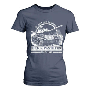 Black Panthers 761st Tank Battalion T Shirt For Women WW2 Heroes Black History Month TS11 Navy Print Your Wear