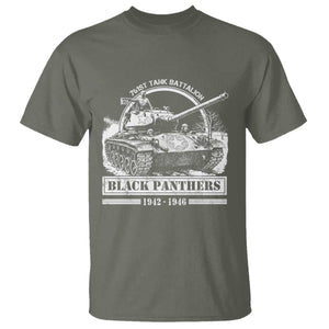 Black Panthers 761st Tank Battalion T Shirt WW2 Heroes Black History Month TS11 Military Green Print Your Wear