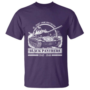 Black Panthers 761st Tank Battalion T Shirt WW2 Heroes Black History Month TS11 Purple Print Your Wear