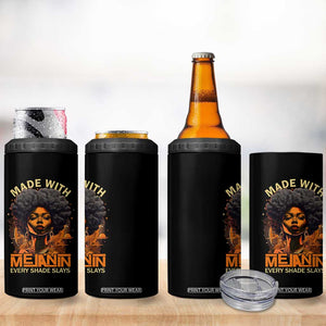 Black Women 4 in 1 Can Cooler Tumbler Melanin Juneteenth Black History TS10 Print Your Wear