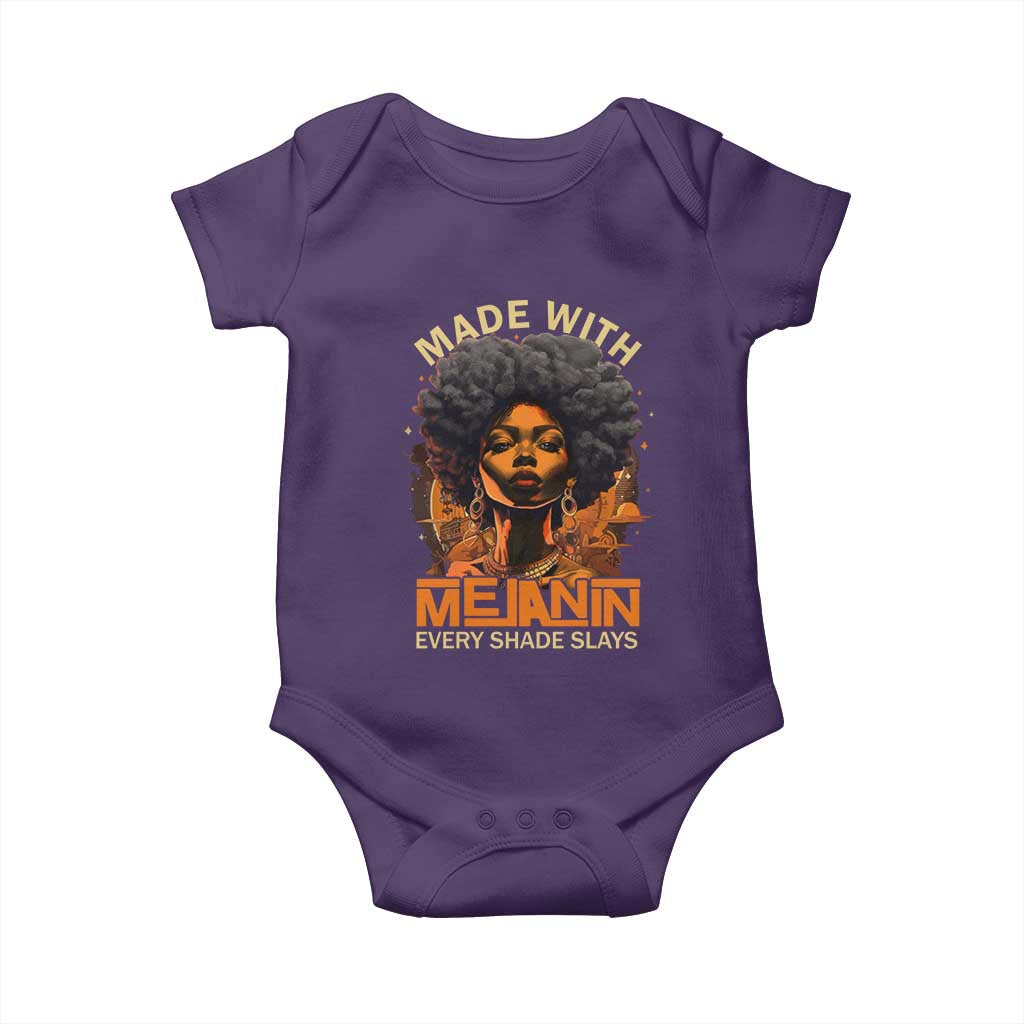Black Women Baby Onesie Melanin Juneteenth Black History TS10 Purple Print Your Wear