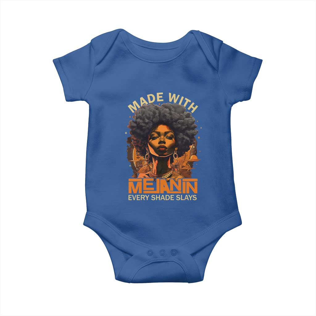Black Women Baby Onesie Melanin Juneteenth Black History TS10 Royal Blue Print Your Wear