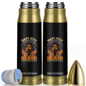 Black Women Bullet Tumbler Melanin Juneteenth Black History TS10 Black Print Your Wear