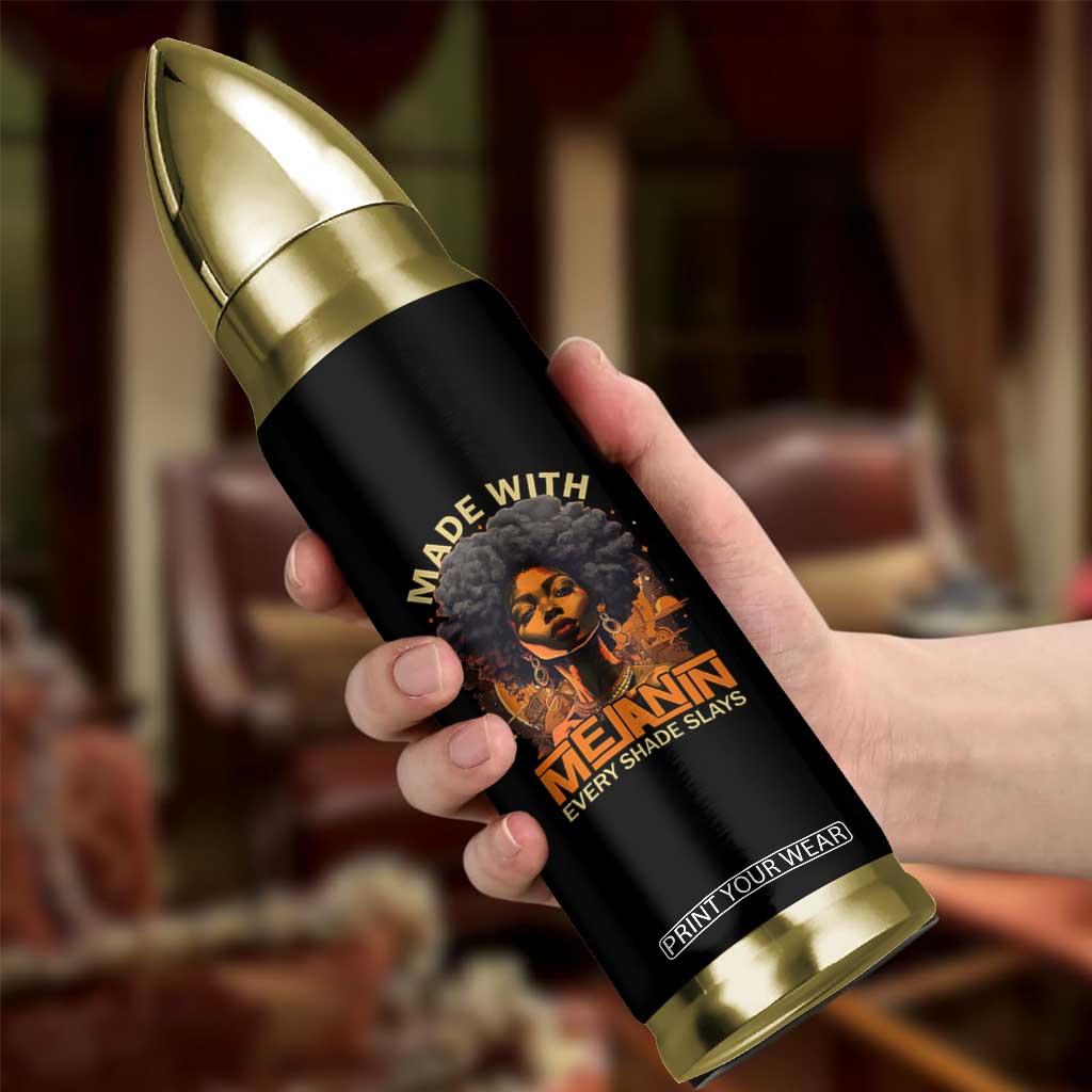 Black Women Bullet Tumbler Melanin Juneteenth Black History TS10 Print Your Wear