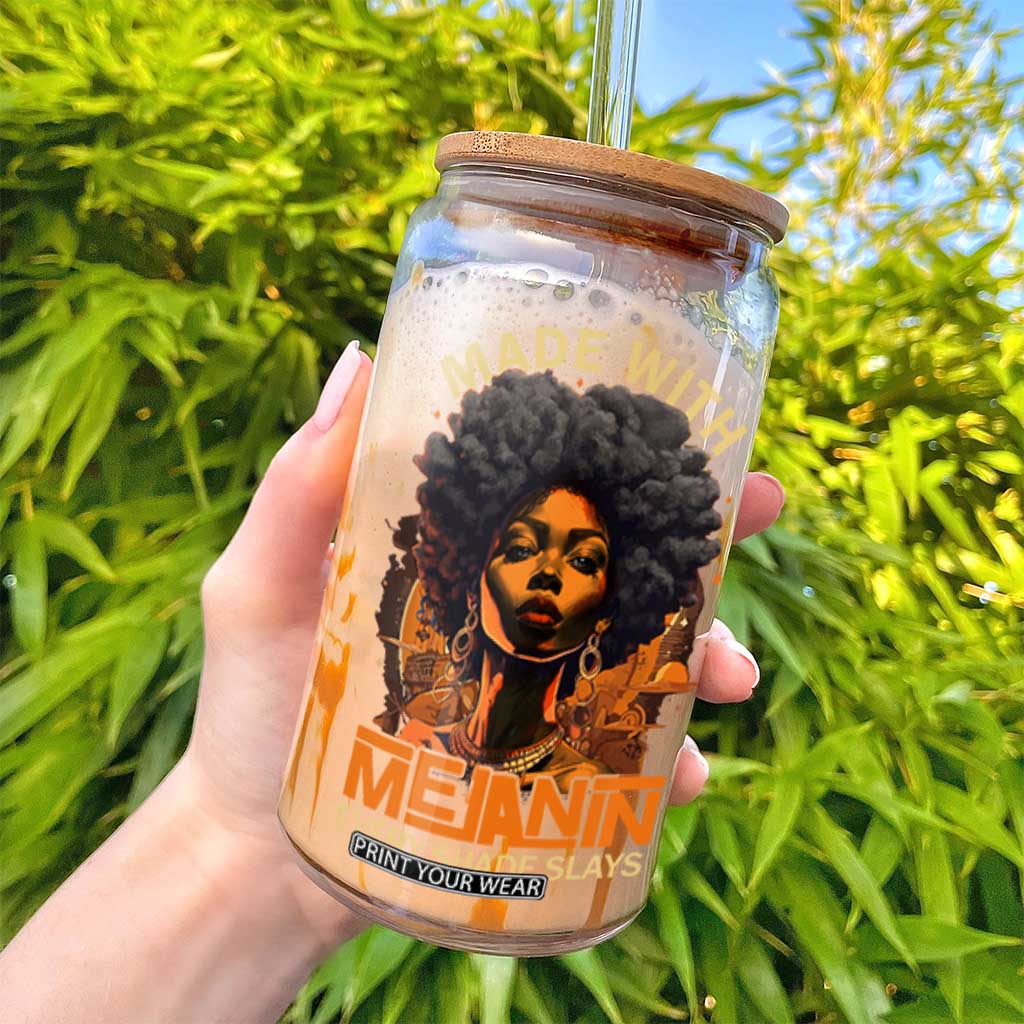 Black Women Glass Can Melanin Juneteenth Black History TS10 Print Your Wear
