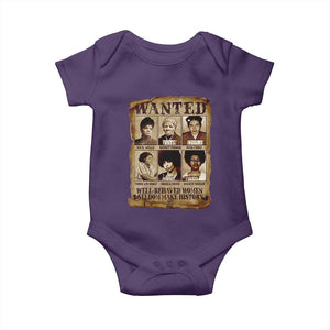 Black Women History Baby Onesie Well Behaved Women Rarely Make History Melanin TS10 Purple Print Your Wear