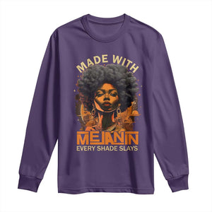 Black Women Long Sleeve Shirt Melanin Juneteenth Black History TS10 Purple Print Your Wear