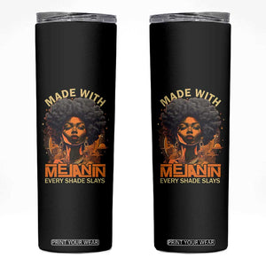 Black Women Skinny Tumbler Melanin Juneteenth Black History TS10 Black Print Your Wear