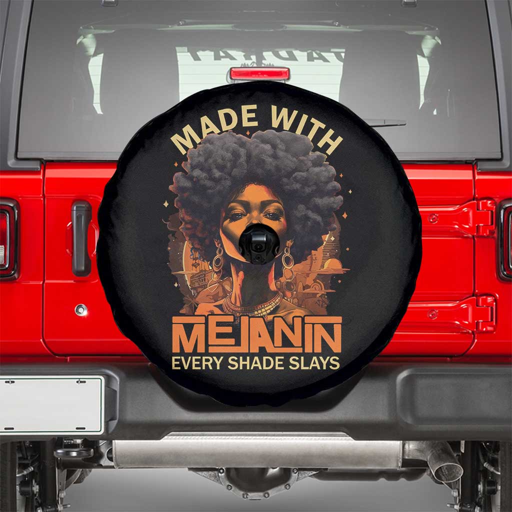 Black Women Spare Tire Cover Melanin Juneteenth Black History TS10 Black Print Your Wear