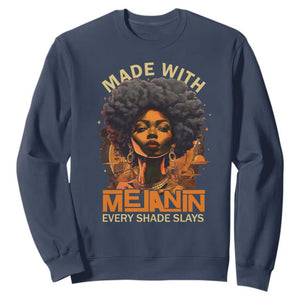 Black Women Sweatshirt Melanin Juneteenth Black History TS10 Navy Print Your Wear