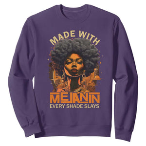 Black Women Sweatshirt Melanin Juneteenth Black History TS10 Purple Print Your Wear