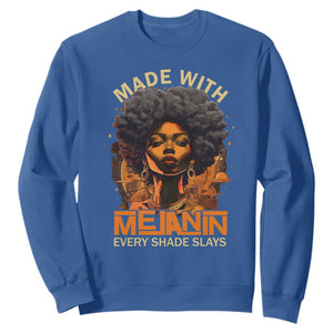 Black Women Sweatshirt Melanin Juneteenth Black History TS10 Royal Blue Print Your Wear