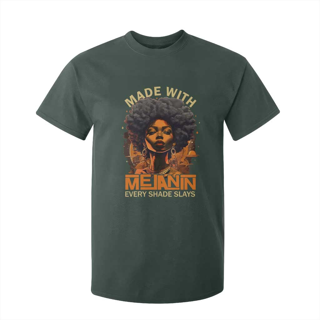Black Women T Shirt For Kid Melanin Juneteenth Black History TS10 Dark Forest Green Print Your Wear