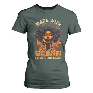 Black Women T Shirt For Women Melanin Juneteenth Black History TS10 Dark Forest Green Print Your Wear