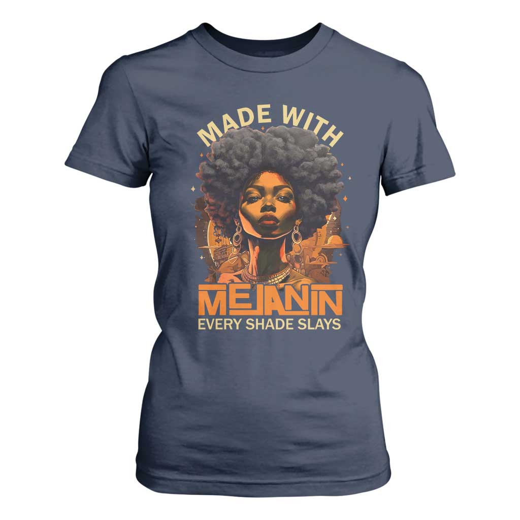 Black Women T Shirt For Women Melanin Juneteenth Black History TS10 Navy Print Your Wear