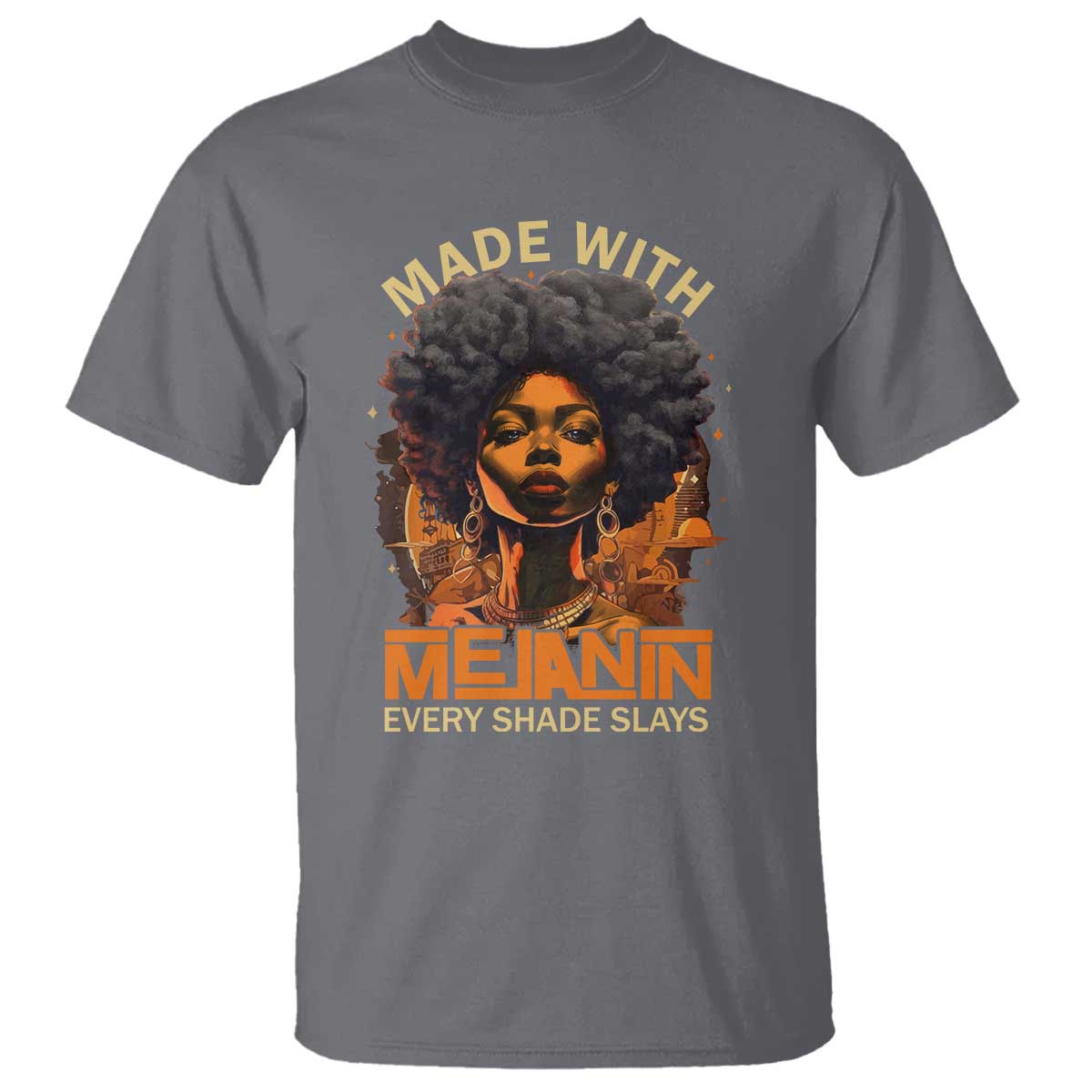 Black Women T Shirt Melanin Juneteenth Black History TS10 Charcoal Print Your Wear