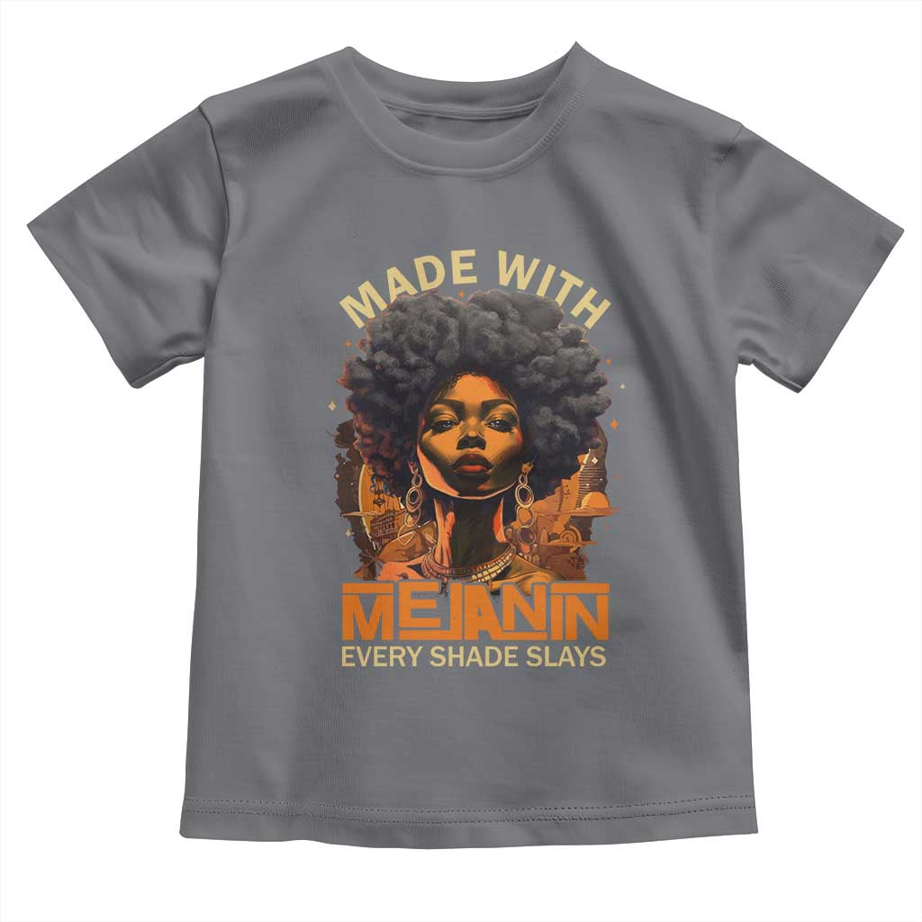 Black Women Toddler T Shirt Melanin Juneteenth Black History TS10 Charcoal Print Your Wear