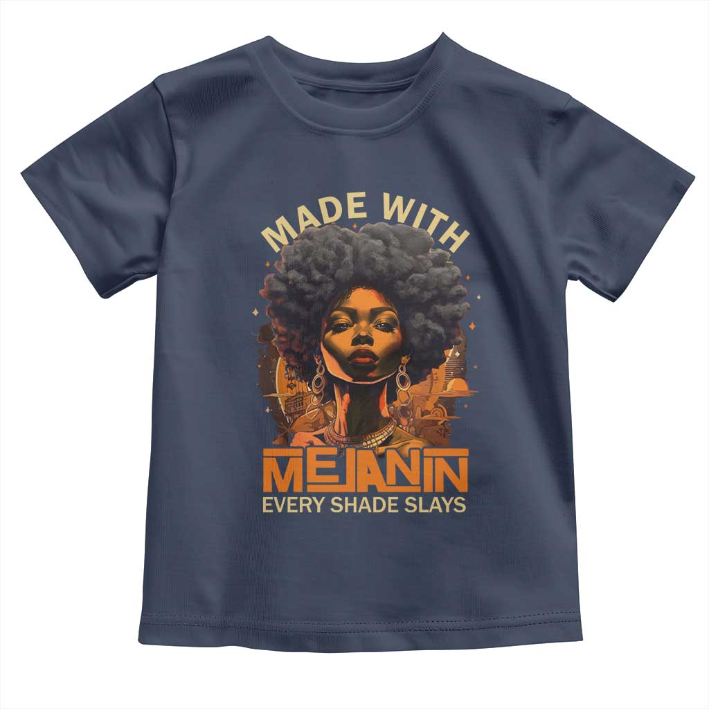 Black Women Toddler T Shirt Melanin Juneteenth Black History TS10 Navy Print Your Wear