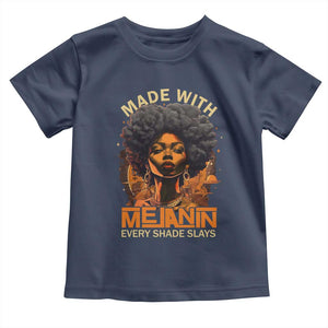 Black Women Toddler T Shirt Melanin Juneteenth Black History TS10 Navy Print Your Wear