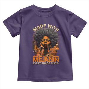 Black Women Toddler T Shirt Melanin Juneteenth Black History TS10 Purple Print Your Wear