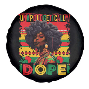 Black Women Unapologetically Dope Spare Tire Cover Juneteenth Black History TS10 Print Your Wear