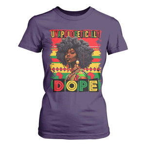 Black Women Unapologetically Dope T Shirt For Women Juneteenth Black History TS10 Purple Print Your Wear