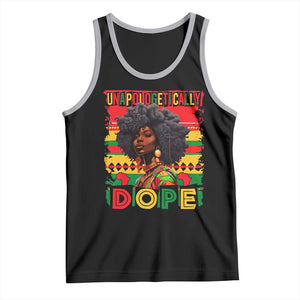 Black Women Unapologetically Dope Tank Top Juneteenth Black History TS10 Black Athletic Heather Print Your Wear