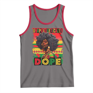 Black Women Unapologetically Dope Tank Top Juneteenth Black History TS10 Deep Heather Red Print Your Wear
