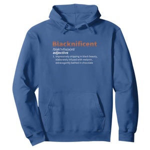 Blacknificient Definition Hoodie Black History African Roots African American TS10 Royal Blue Print Your Wear