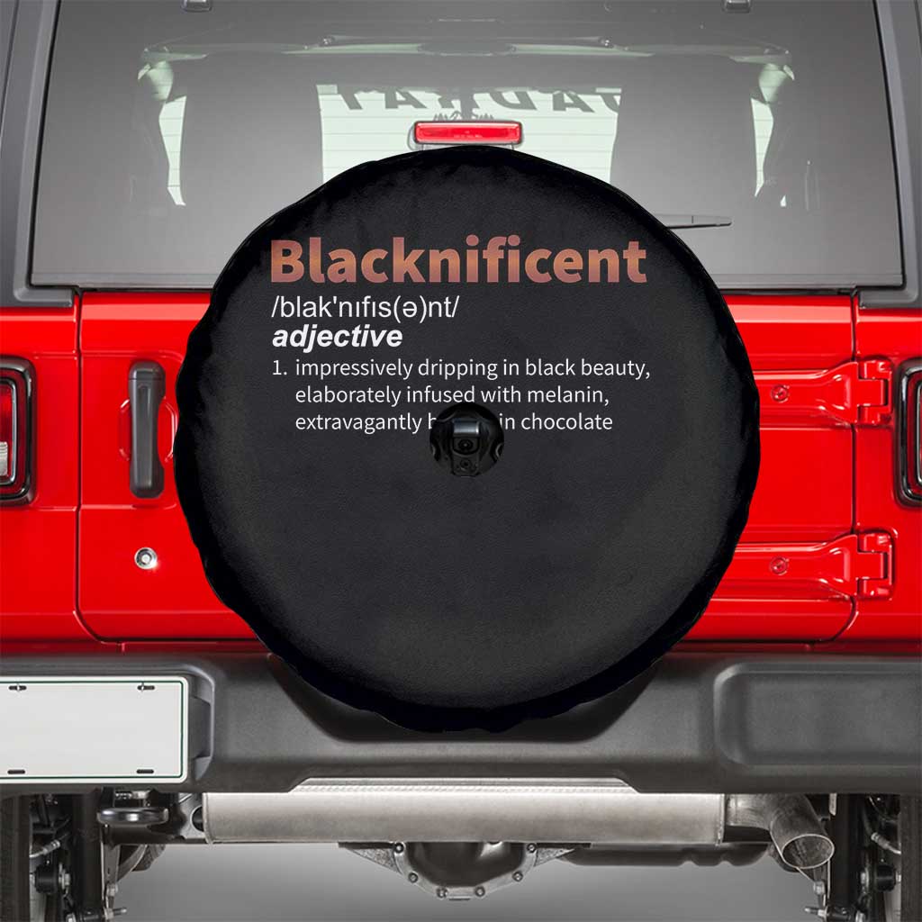 Blacknificient Definition Spare Tire Cover Black History African Roots African American TS10 Black Print Your Wear
