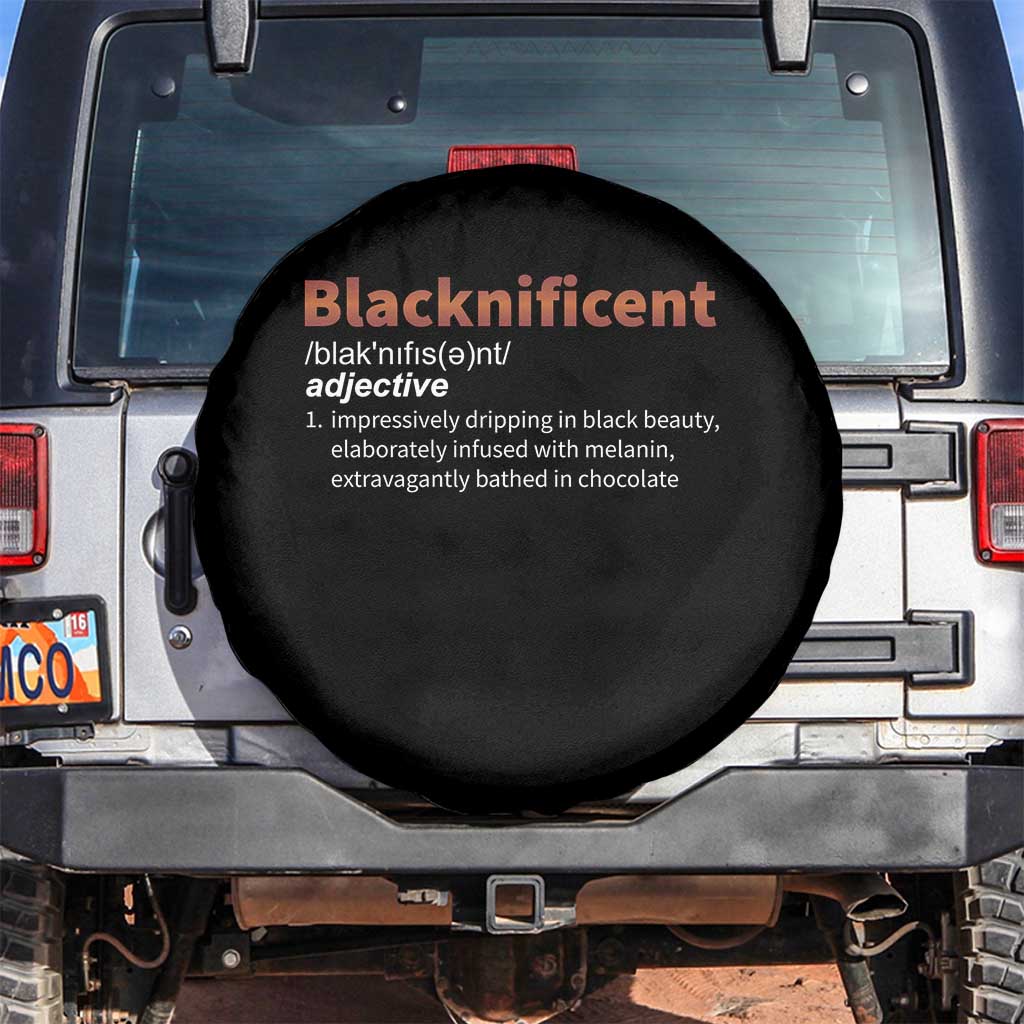 Blacknificient Definition Spare Tire Cover Black History African Roots African American TS10 No hole Black Print Your Wear