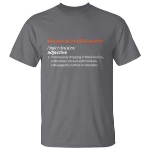 Blacknificient Definition T Shirt Black History African Roots African American TS10 Charcoal Print Your Wear