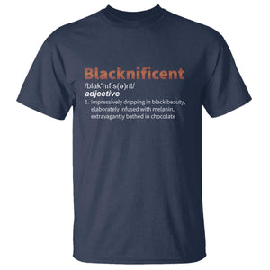 Blacknificient Definition T Shirt Black History African Roots African American TS10 Navy Print Your Wear