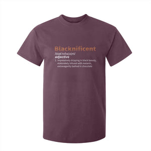 Blacknificient Definition T Shirt For Kid Black History African Roots African American TS10 Maroon Print Your Wear